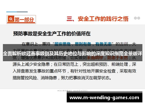 全面解析欧冠赛事级别及其历史地位与影响的深度知识指南全景版详